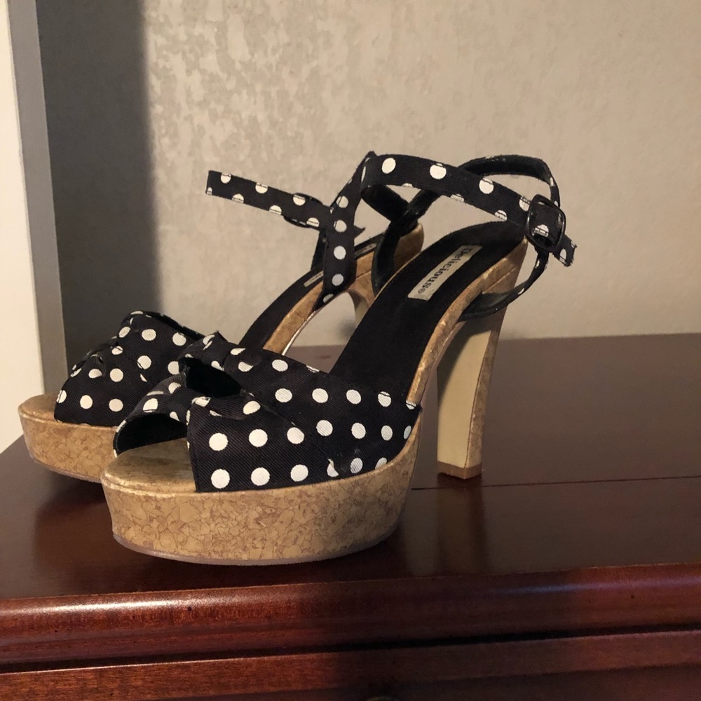 Polka dot heels by Delicious.